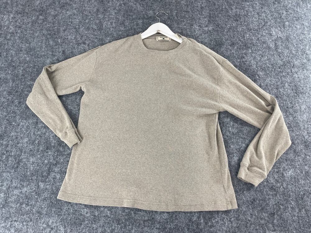Great Plains Vintage Sweater Women Medium Beige Pullover Loose Relax Fit N238